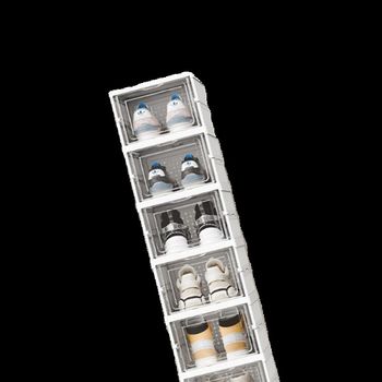 Shoe box storage box integrated folding shoe rack installation without installation for household transparent thickened shoe cabinet space-saving storage tool