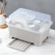 Kitchen drain cupboard with cover tableware and dish storage rack for household countertop multi-functional storage box for bowls and chopsticks