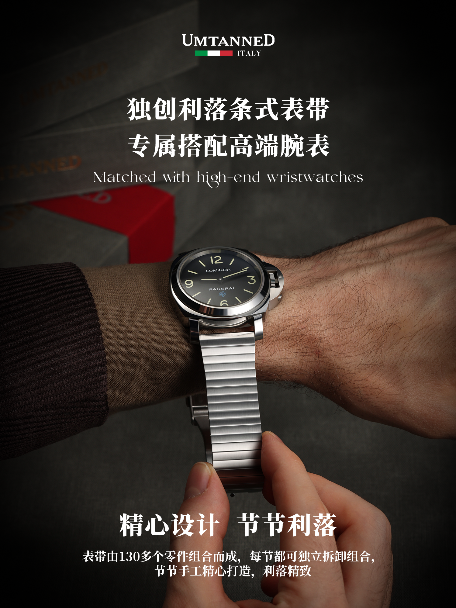 Umtanned S900 Steel Watch Strap for Men, Suitable for Tudor, Iwc, Omega, Longines Accessories, Quick-Release Watch Strap