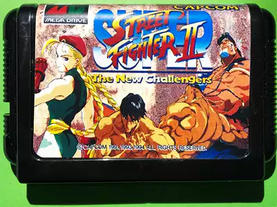 MD Sega 16-bit game console fully integrated cassette 16-player Street Fighter full area version