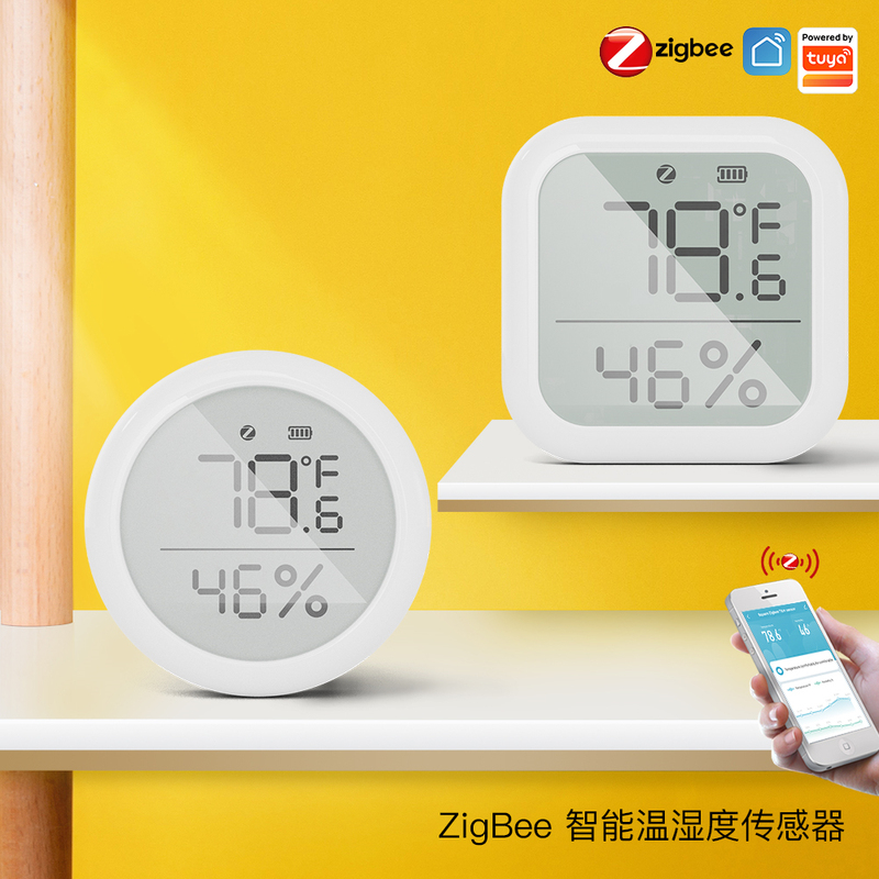 Tuya Smart Temperature and Humidity Meter for Home Indoor Use, Zigbee Temperature and Humidity Sensor with Screen, Temperature and Humidity Sensor Tuya Smart Temperature and Humidity Meter for Home Indoor Use, Zigbee Temperature and Humidity Sensor with Screen, Temperature and Humidity Sensor