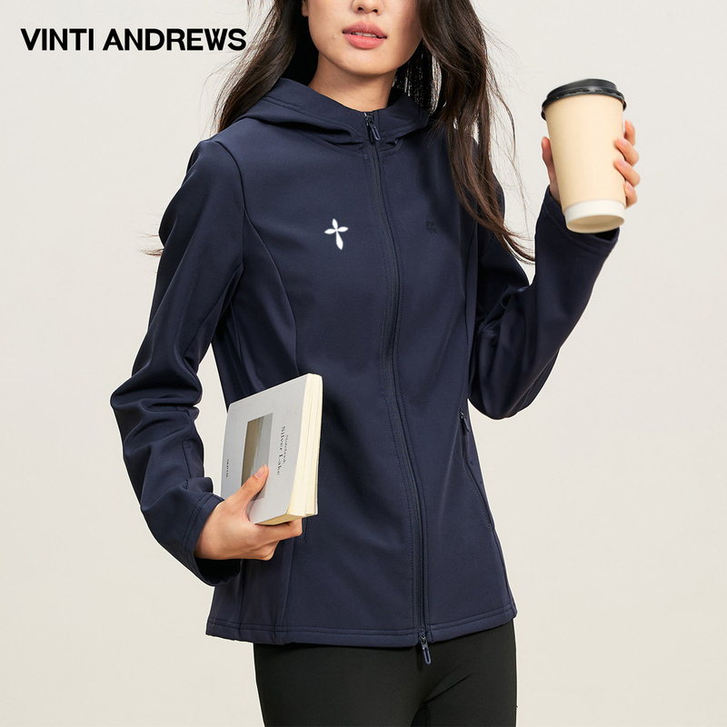 Vinti Andrews Sports Waist-Cinching Jacket Outdoor Jacket Women's New Autumn Patchwork Soft Shell Slim-Fit Sweatshirt Vinti Andrews Sports Waist-Cinching Jacket Outdoor Jacket Women's New Autumn Patchwork Soft Shell Slim-Fit Sweatshirt