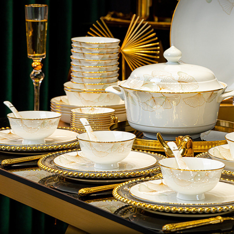 Bin Yan Bowl and Plate Set 2026 New Model Jingdezhen Ceramic Tableware Set for Home Use, High-End Bowls and Plates, Housewarming Tableware Bin Yan Bowl and Plate Set 2026 New Model Jingdezhen Ceramic Tableware Set for Home Use, High-End Bowls and Plates, Housewarming Tableware
