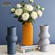 Light luxury Nordic Morandi ceramic vase ornaments Internet celebrity dining table creative living room simple flower arrangement dry flower decoration