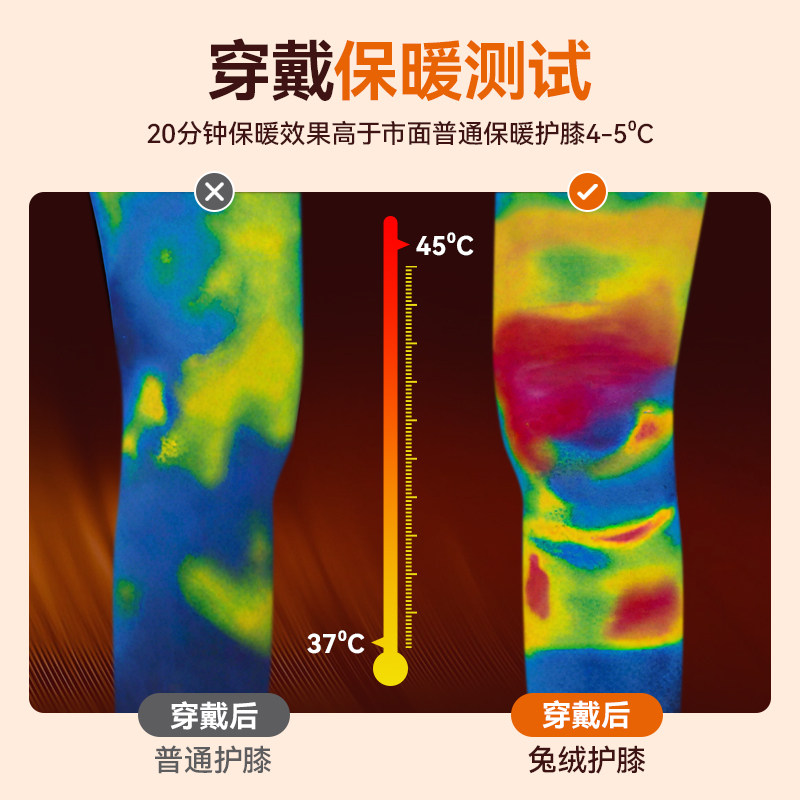 Xtep Knee Brace for Warmth and Heat, Suitable for Elderly Men and Women with Chronic Knee Pain, Joint Protection, and Cold Protection, Specially Designed for Autumn and Winter