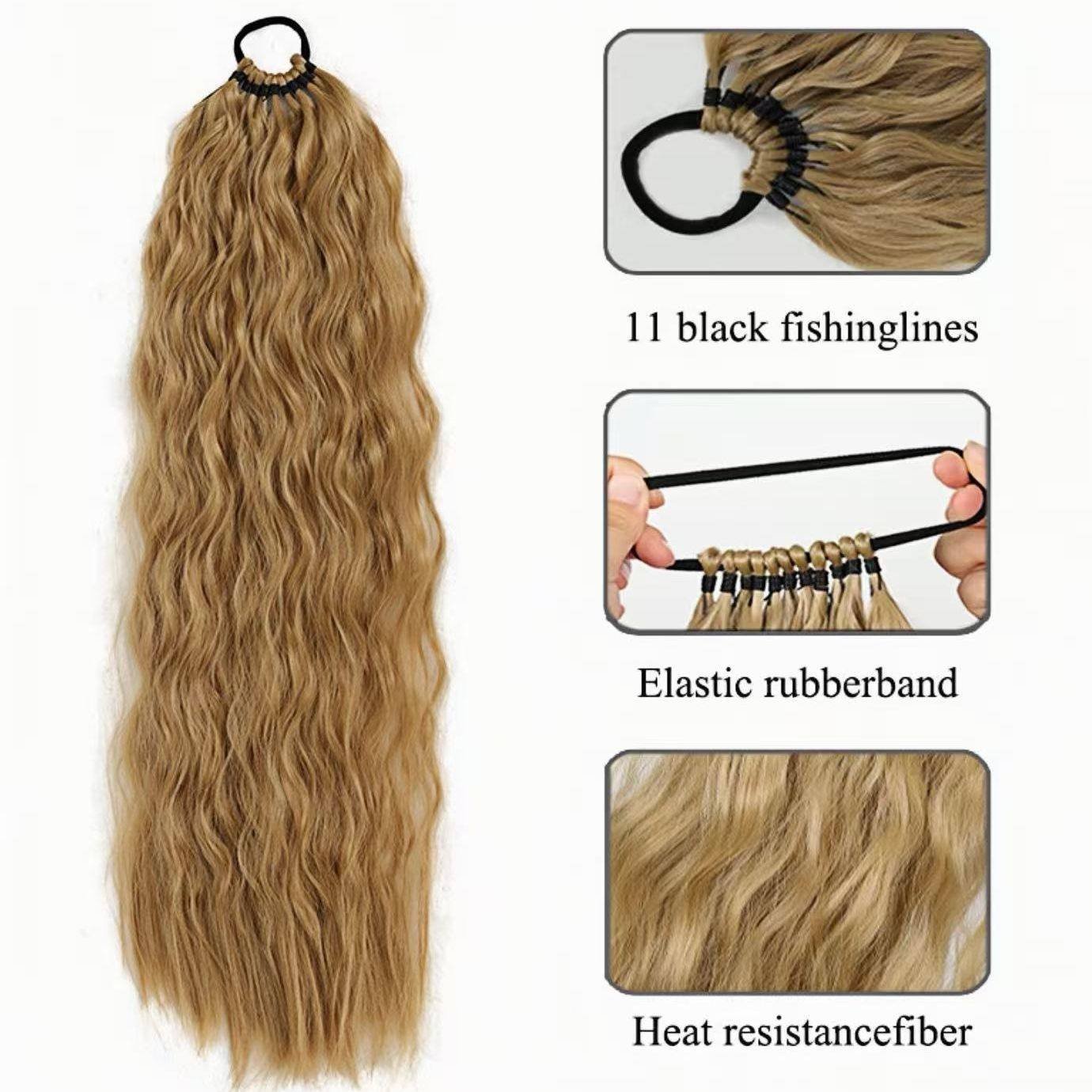 兄弟，别再纠结发型了！这款欧美缠绕式马尾假发，3分钟搞定女团造型_日常整顶假发_淘宝美妆网