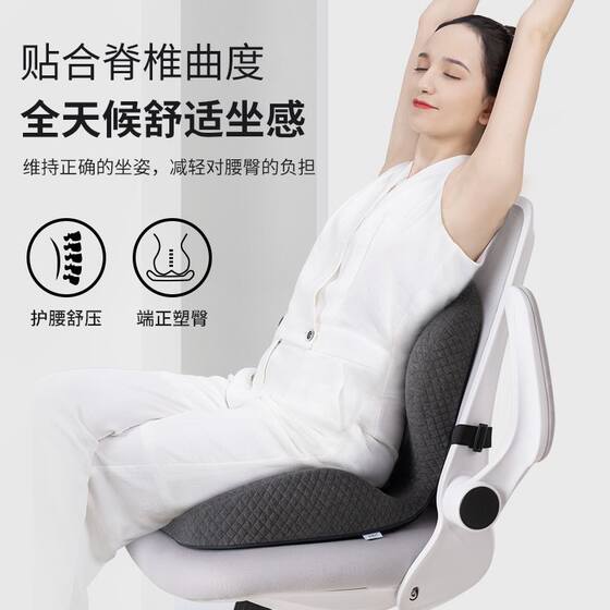 Seat Cushion for Office, Long Sitting Without Fatigue, Student Dormitory Cushion, Integrated Backrest Cushion, Chair Lumbar Support, Seat Back Cushion