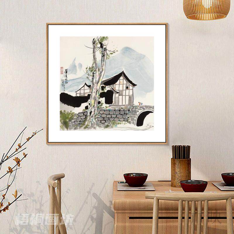 吴冠中装饰画价格揭秘！这款水墨荷花挂画值得买吗？_化妆品_淘宝美妆网