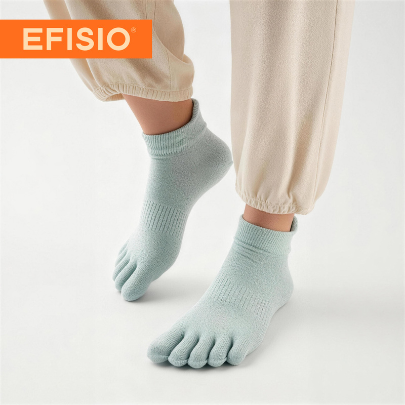 [3 Pairs] Efisio Five-Finger Right-Angle Socks, Breathable, Quick-Drying, Anti-Odor Outdoor Socks, Hiking Socks, Running Socks