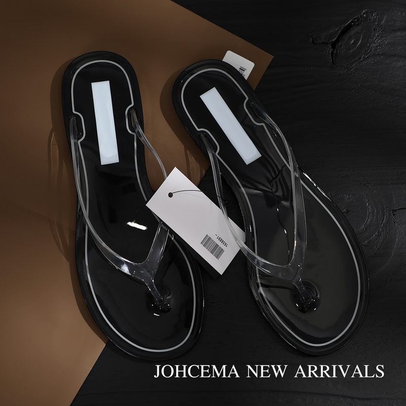 Pure Original! Niche Ce Summer New Pvc Transparent Flip-Flops for Women, Outdoor Sandals, Beach Shoes