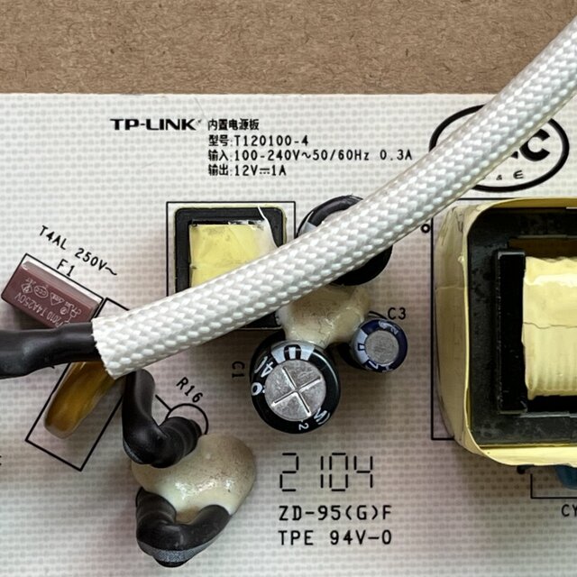 T120100-4 original TP-LINK network SG1016DT switch TL-SF1016D power board 12V1A