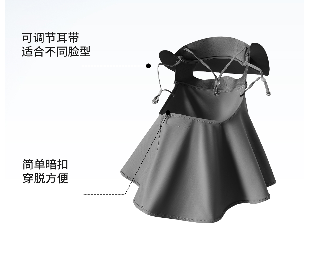 361 Sunscreen mask female summer sunshade ultraviolet-proof Neck protection Neck cover Eye protection Riding drive a car Ice silk Mask