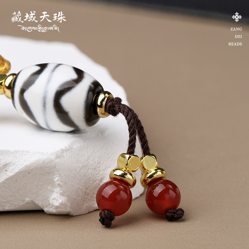 123　天珠　楕円形　双虎牙天珠　希少　dzibeads！ 双虎牙天珠 【公式通販】