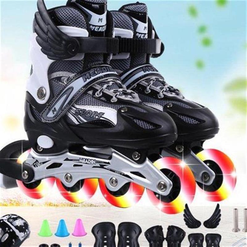 Roller Skating Rink with Double Wheels, Roller Skates for Teenagers and Beginners, Retractable Skates, Children's Full Set, Boys, Girls, Adults Roller Skating Rink with Double Wheels, Roller Skates for Teenagers and Beginners, Retractable Skates, Children's Full Set, Boys, Girls, Adults
