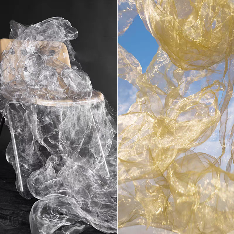 Cloud and Mist Wire Mesh Wedding Styling Photo Studio Photography Props Designer Handmade Mesh Fine Wire Styling Net Decoration