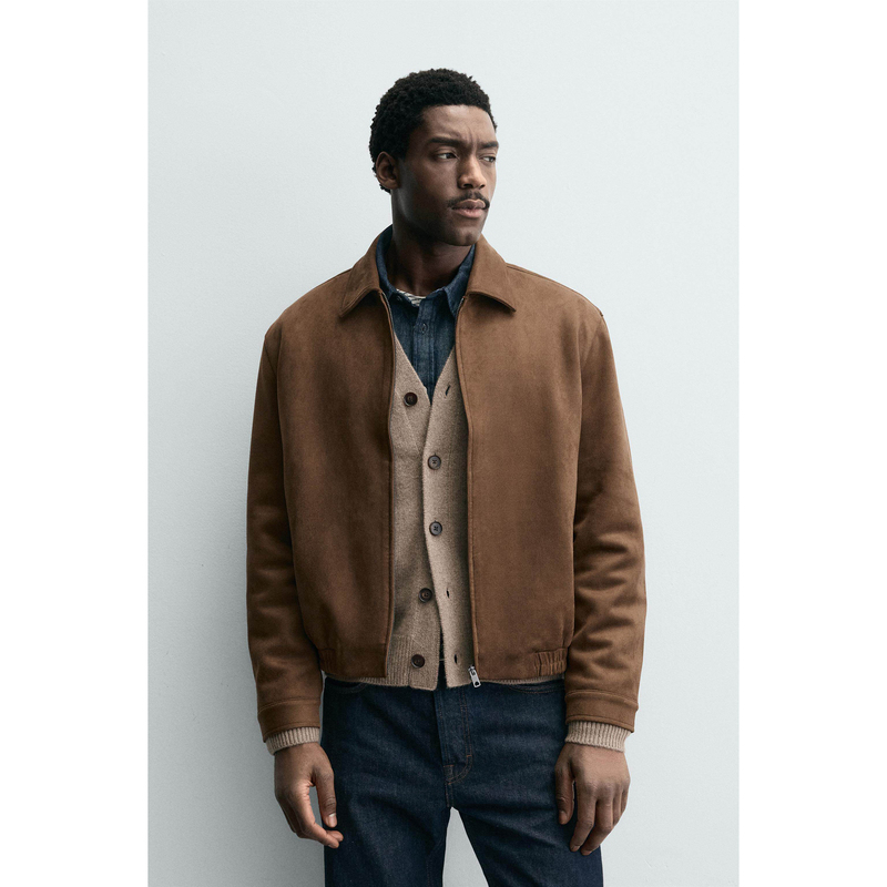 Cabinet 429! Za Spring and Autumn New Collection Men's Suede Texture Zipper Jacket 8574600 778 Cabinet 429! Za Spring and Autumn New Collection Men's Suede Texture Zipper Jacket 8574600 778