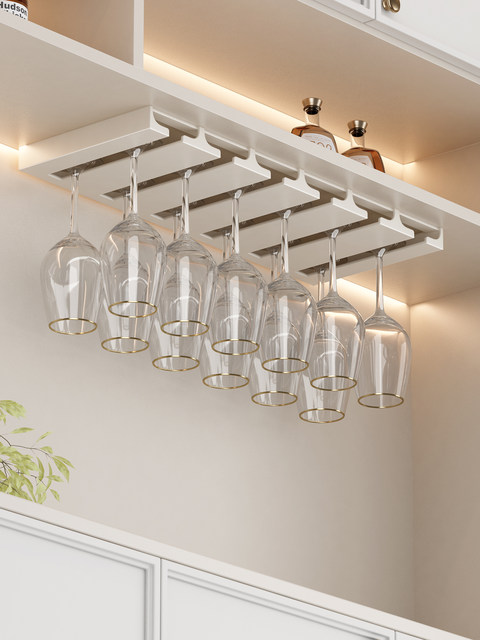 Red Wine Glass Rack, Inverted Stemware Holder, Home Wine Cabinet Storage Rack, High-End Champagne Glass Hanging Drainer