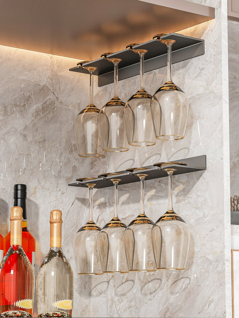 Red wine glass upside down goblet storage rack household champagne wine glass wine cabinet storage household light luxury storage rack