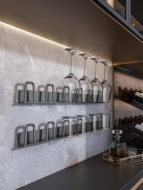 Cup Rack, Water Cup Holder, Wine Cabinet, Beer Glass Storage, Wall-Mounted Light Luxury Mug, Draft Beer Cup, Creative Hanging Decoration