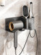 Hair Dryer Holder, No-Drill Bathroom Hair Dryer Stand, Wall-Mounted Bathroom Hair Dryer Storage Rack