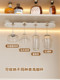 Swey Er Ye Wine Glass Rack, Inverted Champagne Glass and Goblet Hanging Storage, Light Luxury Single-Row Hanging Cup Rack, Cream Style