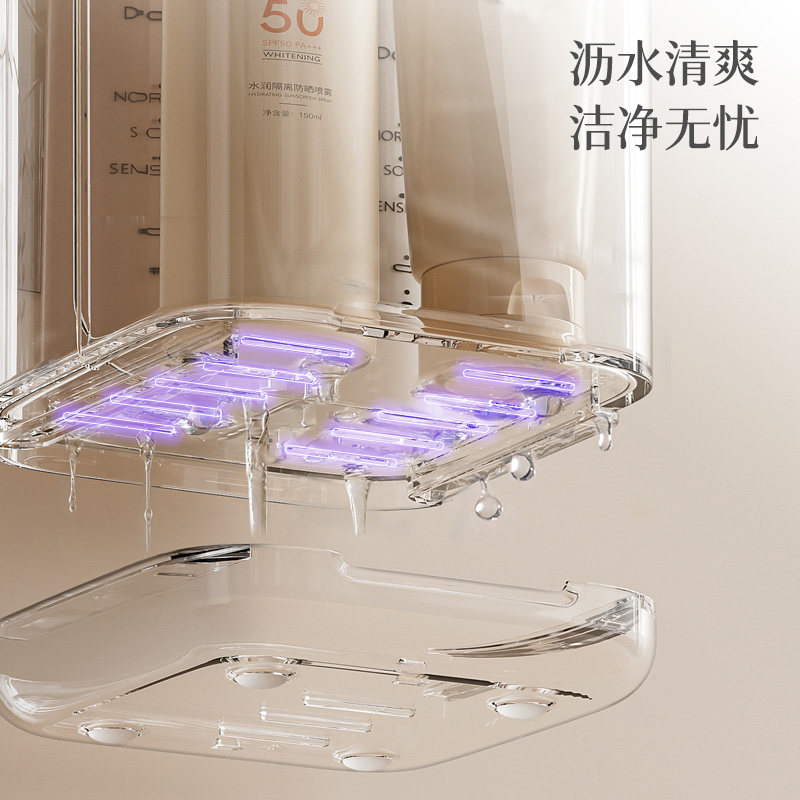 Toothbrush Holder Wall-Mounted No-Drill Bathroom Comb Toothpaste Toothbrush Storage Rack Electric Toothbrush Holder