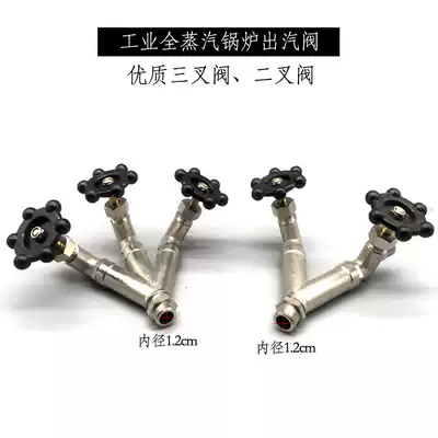 Electric heating steam generator accessories Jiangxin boiler outlet valve two-fork valve Industrial full steam boiler two-fork