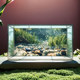 New Fish Tank Background Sticker 3D Stereo High-Definition Image 5D Aquarium Stream Tank Rock Landscaping Painting Self-Adhesive