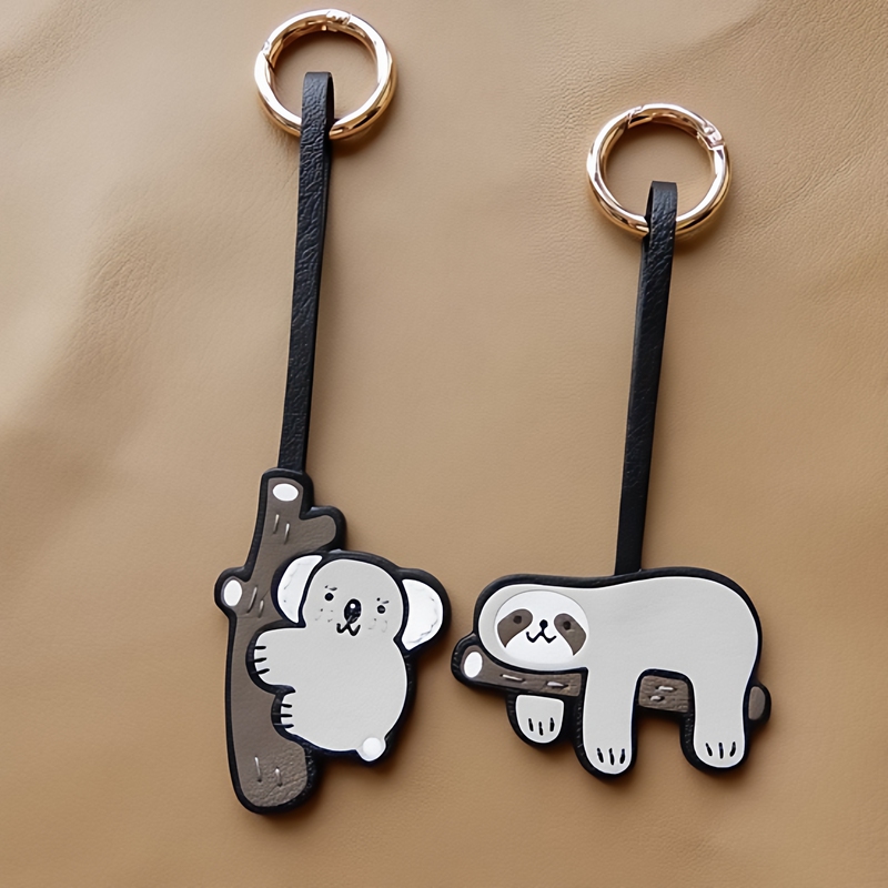 Koala Sloth Pendant with a High-End Feel, Keychain, Cartoon Car Decoration, Cute Birthday Gift
