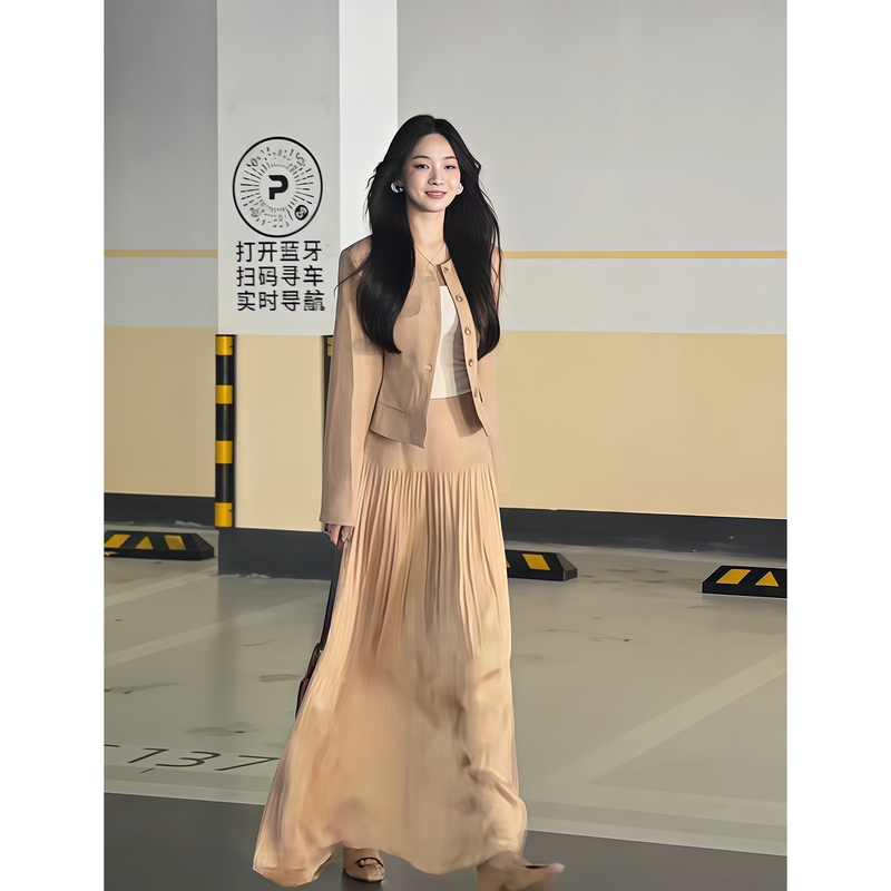 Wannvy up Elegant Chanel-Style Set: Light Luxury Jacket, High-Waisted Slimming Versatile Skirt Two-Piece Set Wannvy up Elegant Chanel-Style Set: Light Luxury Jacket, High-Waisted Slimming Versatile Skirt Two-Piece Set