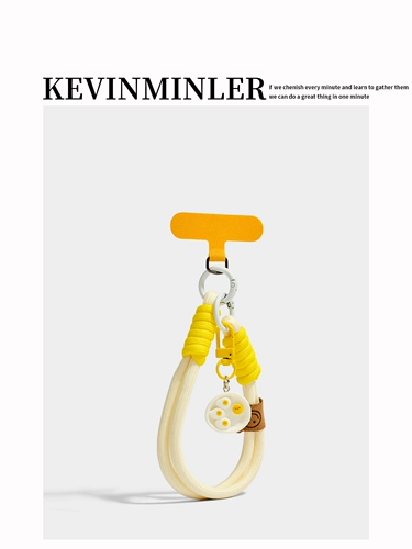 KEVINKINLER создает имитацию еды, жареное яйцо, ремешок для мобильного телефона, браслет, брелок, сумка, кулон, подвеска