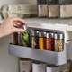 Condiment bottle storage rack pull-down punch-free condiment box drawer partition hanging basket hanging condiment storage rack