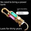 Keychain multifunctional USB rechargeable flashlight emergency portable hook light