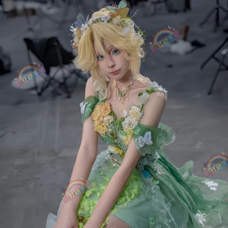 Gardener Long Summer Never Fades Cosplay Costume Identity V Nymph Award High-End Cosplay Outfit Women's Wig Shoes