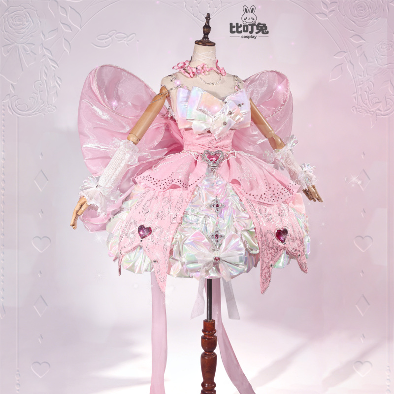 Bidingtu Infinite Warmth Unicorn Pink Dress Cos Costume Game Anime Two-Dimensional Cosplay Clothing
