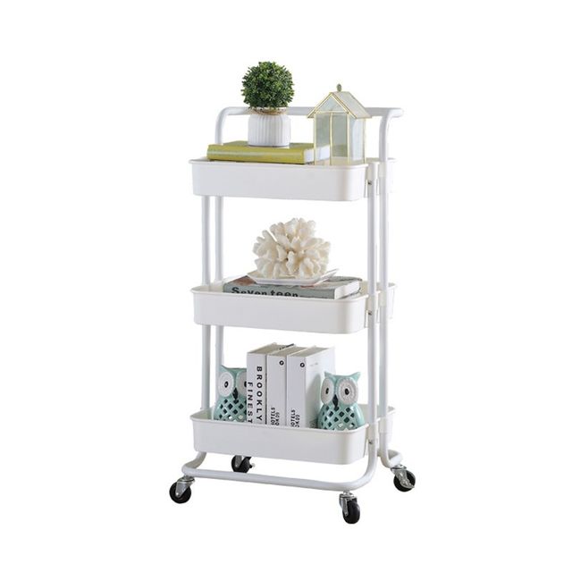 Hardware girl home bedroom kitchen hand push cart multi-layer lightweight movable removable storage storage rack