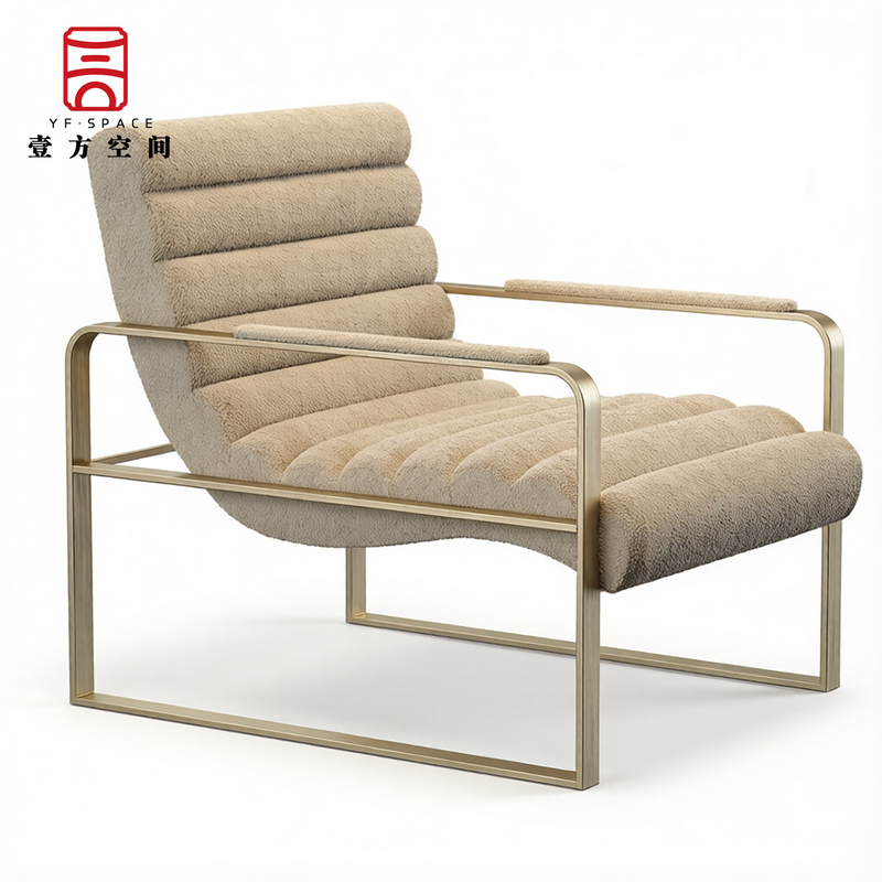 Light Luxury Modern Single Sofa Chair with Metal Frame for Sales Office Model Room Hotel Living Room Modern Simple Leisure Chair Light Luxury Modern Single Sofa Chair with Metal Frame for Sales Office Model Room Hotel Living Room Modern Simple Leisure Chair