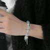 Deep Sea Gradient Glass Bracelet for Women, Light Luxury Niche Design, High-End Vintage Versatile Bracelet, Gift for Best Friend