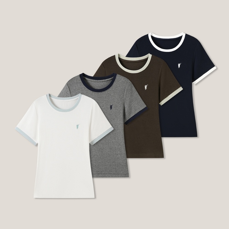 【Exclusive to Da Pan】 Solid Color Simple Casual Versatile Pullover Crew Neck Short-Sleeve T-Shirt Ss28010 【Exclusive to Da Pan】 Solid Color Simple Casual Versatile Pullover Crew Neck Short-Sleeve T-Shirt Ss28010