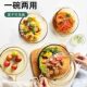 Household microwave heating vessel steamed egg bowl with lid soup bowl glass bowl stewed egg bowl steamed egg custard special bowl