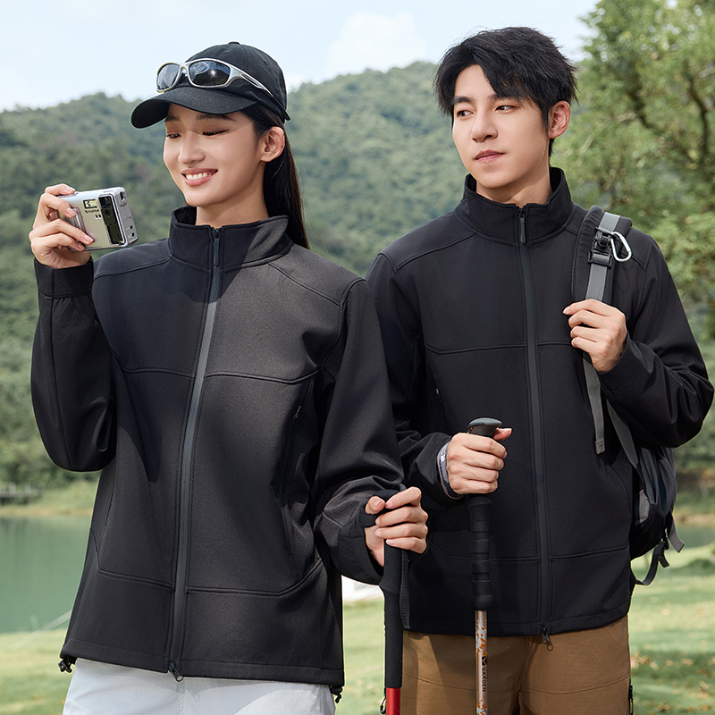 Spring and Autumn Softshell Stand-Collar Jackets Wholesale Group Purchase Unisex Workwear Jackets with Customizable Logo Embroidery