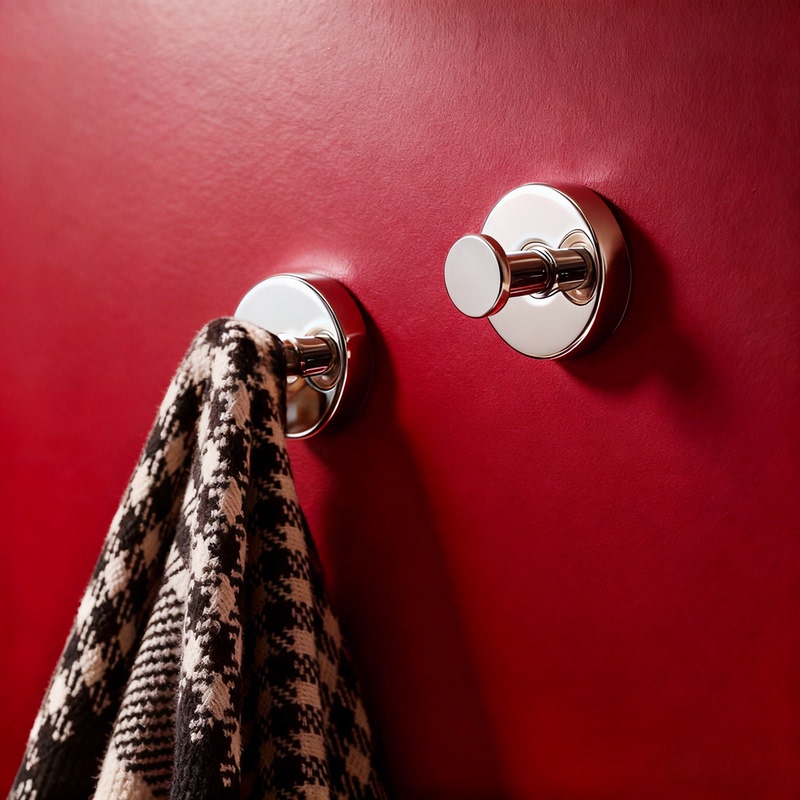 Stainless Steel Suction Cup Hook, No-Drill Required, for Hanging Clothes Behind the Entrance Door, Bathroom Wall-Mounted Towel Hook, Strong Adhesive Hook, Single Piece