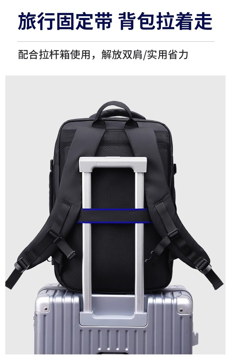 Dual-shoulder backpack large capacity short-distance travel lightweight pack men's multifunctional backpack business travel portable daypack
