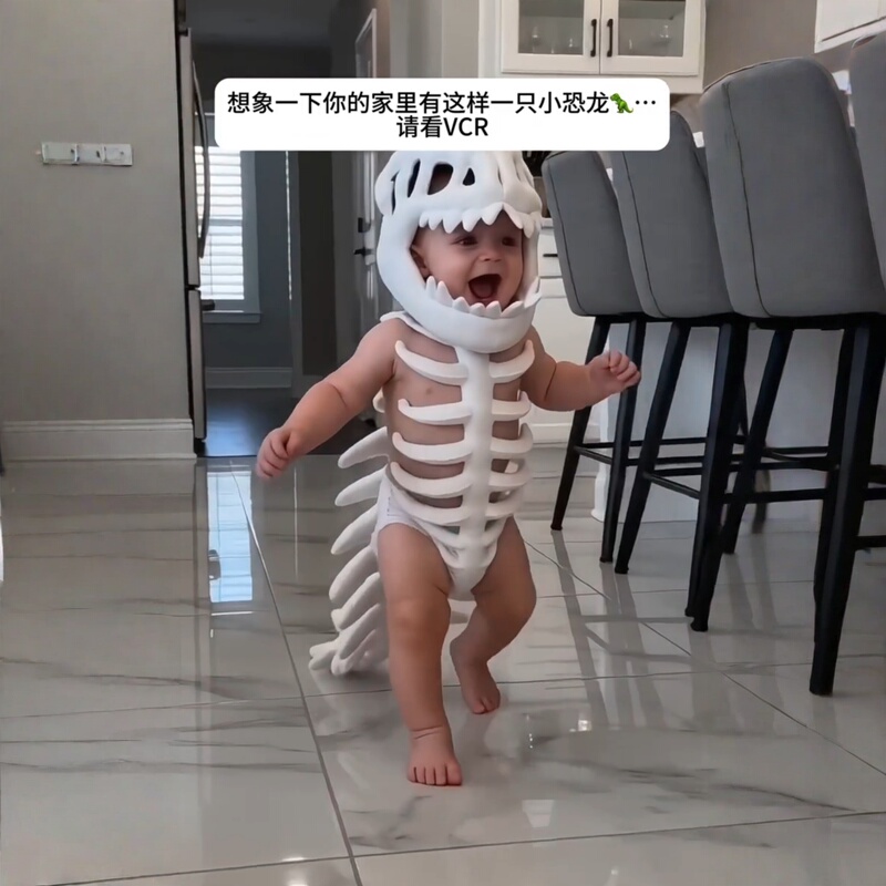 Children's Dinosaur Skeleton Headgear Wearable Chinese Dragon Tyrannosaurus Rex Exoskeleton Funny Creative Plush Costume Toy