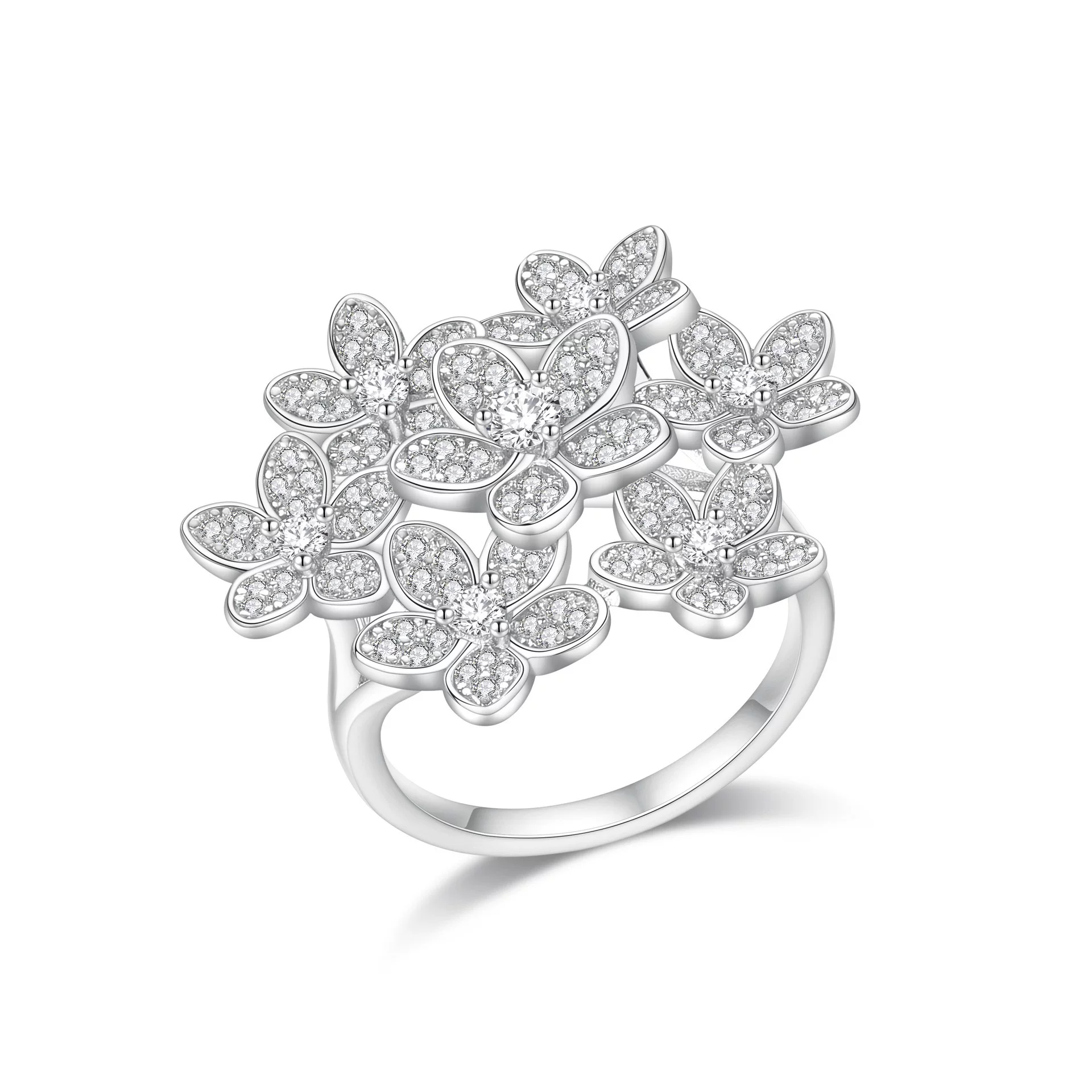 Ring, accessory, diamond encrusted, high-quality style, light luxury style