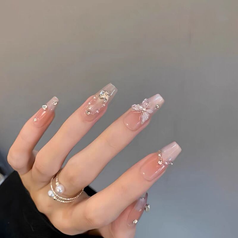 Purely Handmade Wearable Nail Art Butterfly Glitter Stickers, Popular Style, Brightening Effect, Cat Eye Effect, High-End New Nail Design Purely Handmade Wearable Nail Art Butterfly Glitter Stickers, Popular Style, Brightening Effect, Cat Eye Effect, High-End New Nail Design