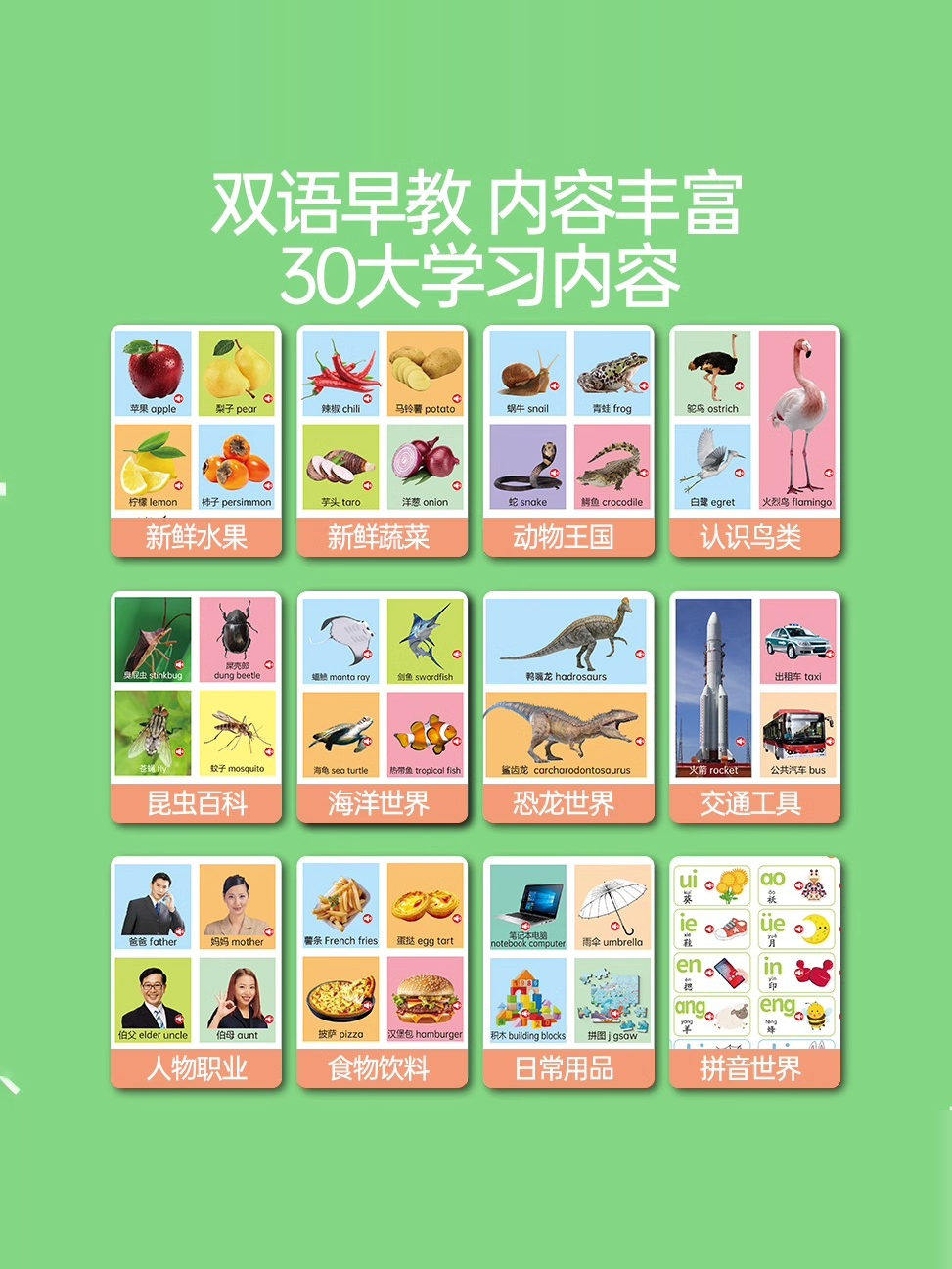 Talking Early Education Audio Book for Kidsren Aged 0-8, Literacy Enlightenment, Point-Reading Audio Book, Early Education Intelligent Learning Machine