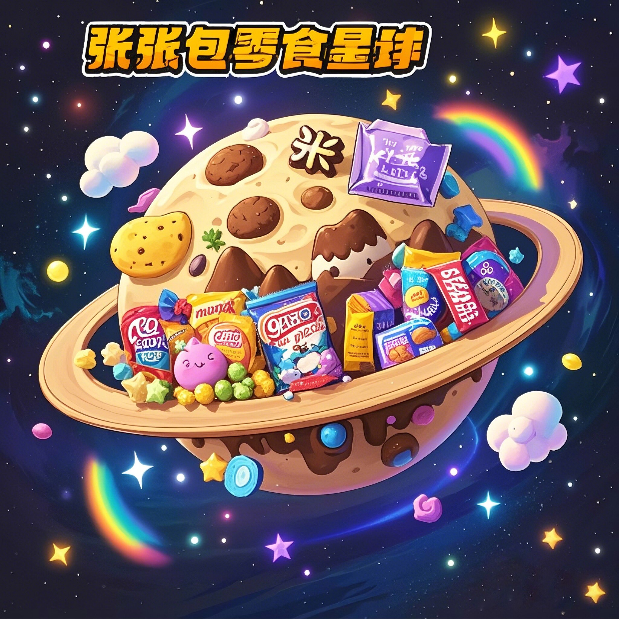 张张包零食星球的LOGO