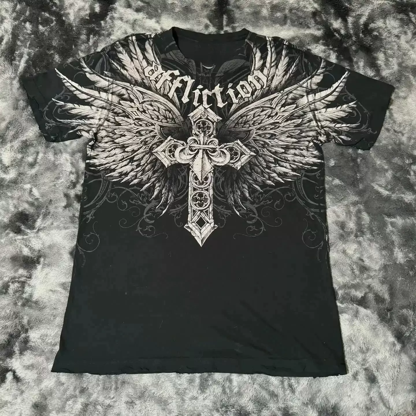 Футболка Affliction Y2K винтажная с графикой, в стиле панк/хип‑хоп, размеры S–3XL