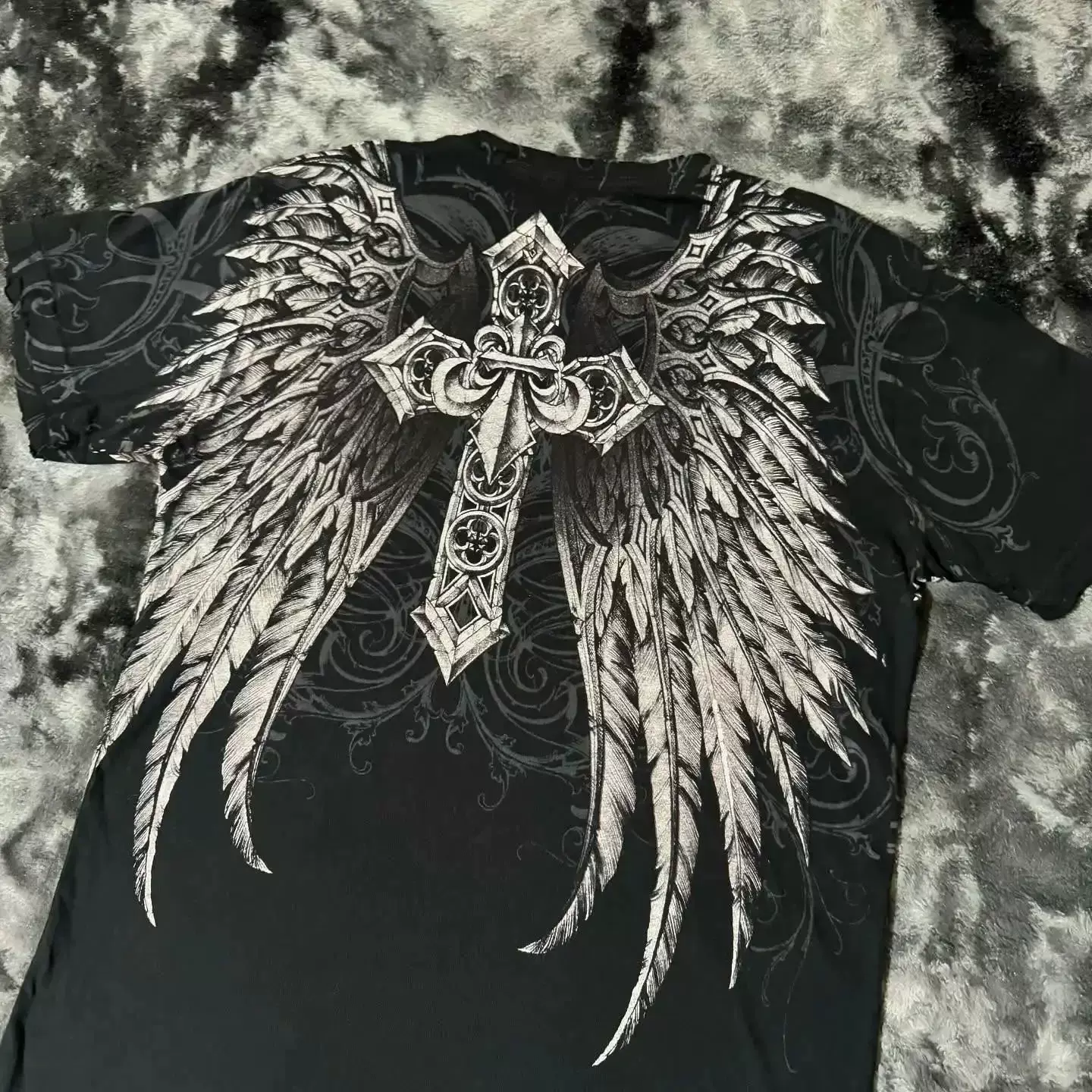 Футболка Affliction Y2K винтажная с графикой, в стиле панк/хип‑хоп, размеры S–3XL